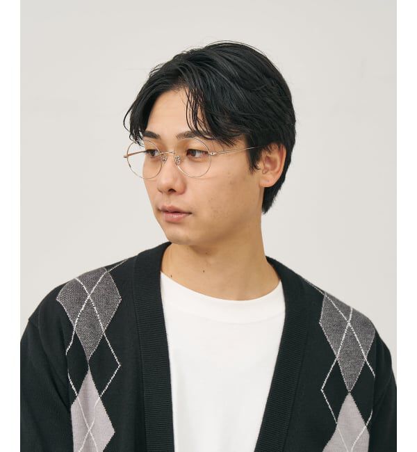  「ラウンド型 メガネ | 丸型 小顔効果 チタン 軽量 メタル 伊達・度付き ユニセックス Zoff  レンズ交換券付」|メガネ|