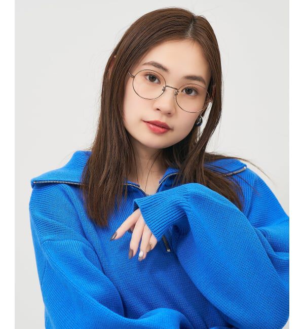  「ラウンド型 メガネ | 丸型 小顔効果 チタン 軽量 メタル 伊達・度付き ユニセックス Zoff  レンズ交換券付」|メガネ|