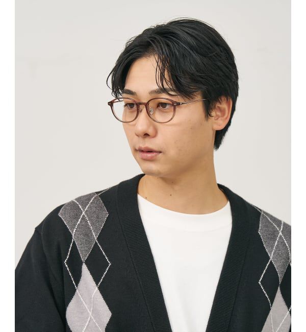  「ボストン型 メガネ | チタン 軽量 メタル コンビネーションフレーム TITANIUM (ビジネス) レンズ交換券付」|メガネ|