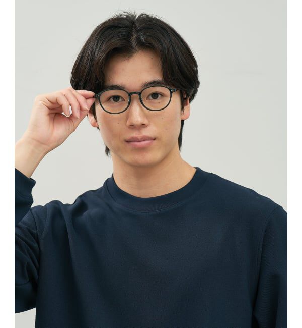  「ボストン型 メガネ | チタン 軽量 メタル コンビネーションフレーム TITANIUM (ビジネス) レンズ交換券付」|メガネ|