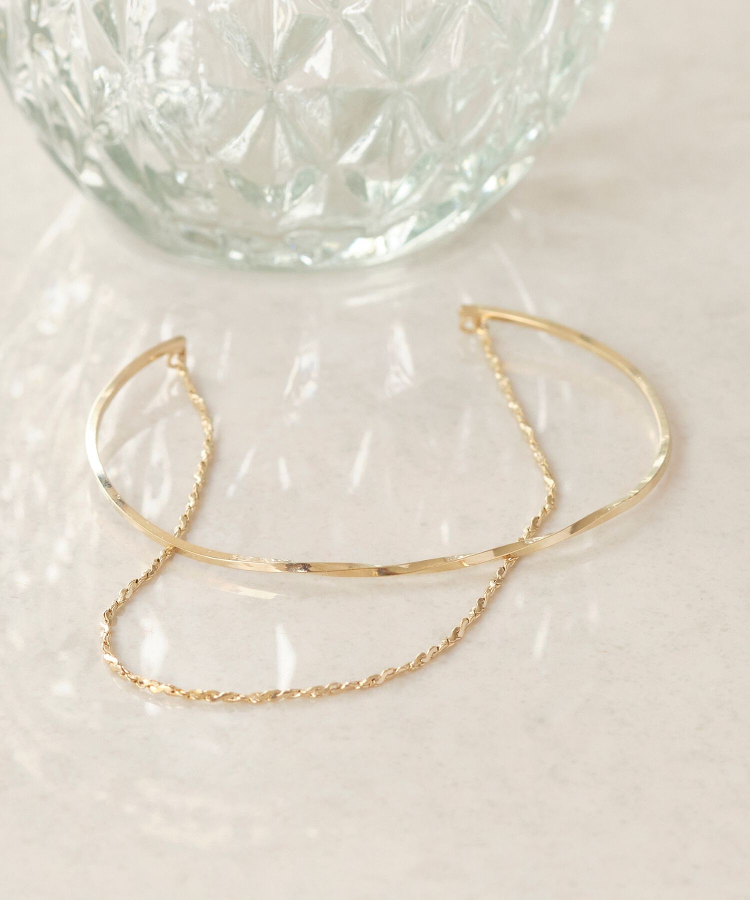 Phoebe「クラッカードレーブバングル ゴールド」|ブレスレット・バングル|