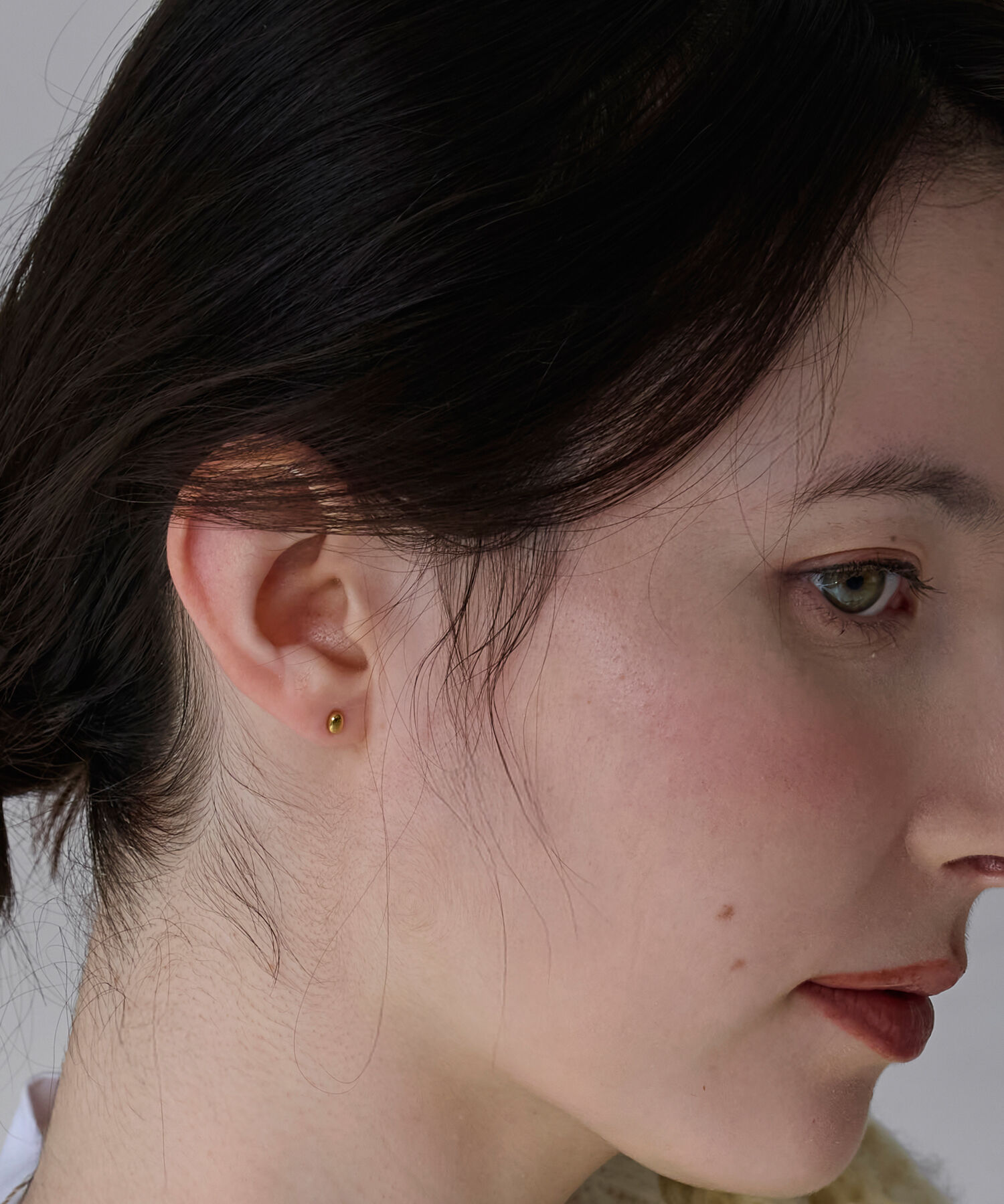 Phoebe「【金属アレルギー対応】メタルビーンズピアス　ゴールド/サージカルステンレス」|ピアス|