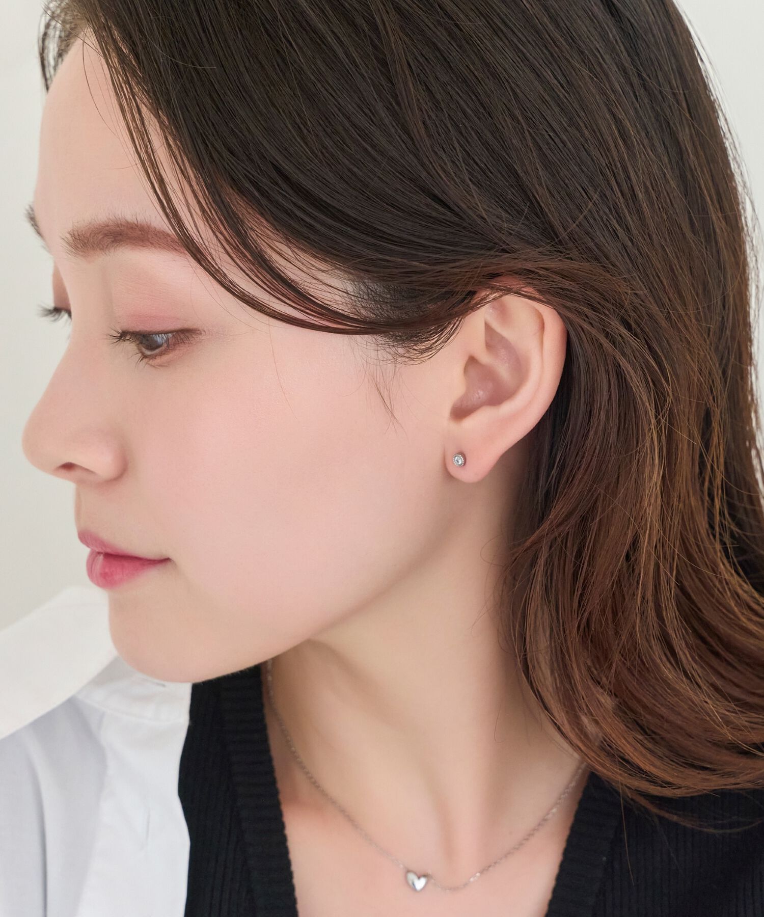 Phoebe「【金属アレルギー対応】プチシャイニングピアス　シルバー/サージカルステンレス」|ピアス|