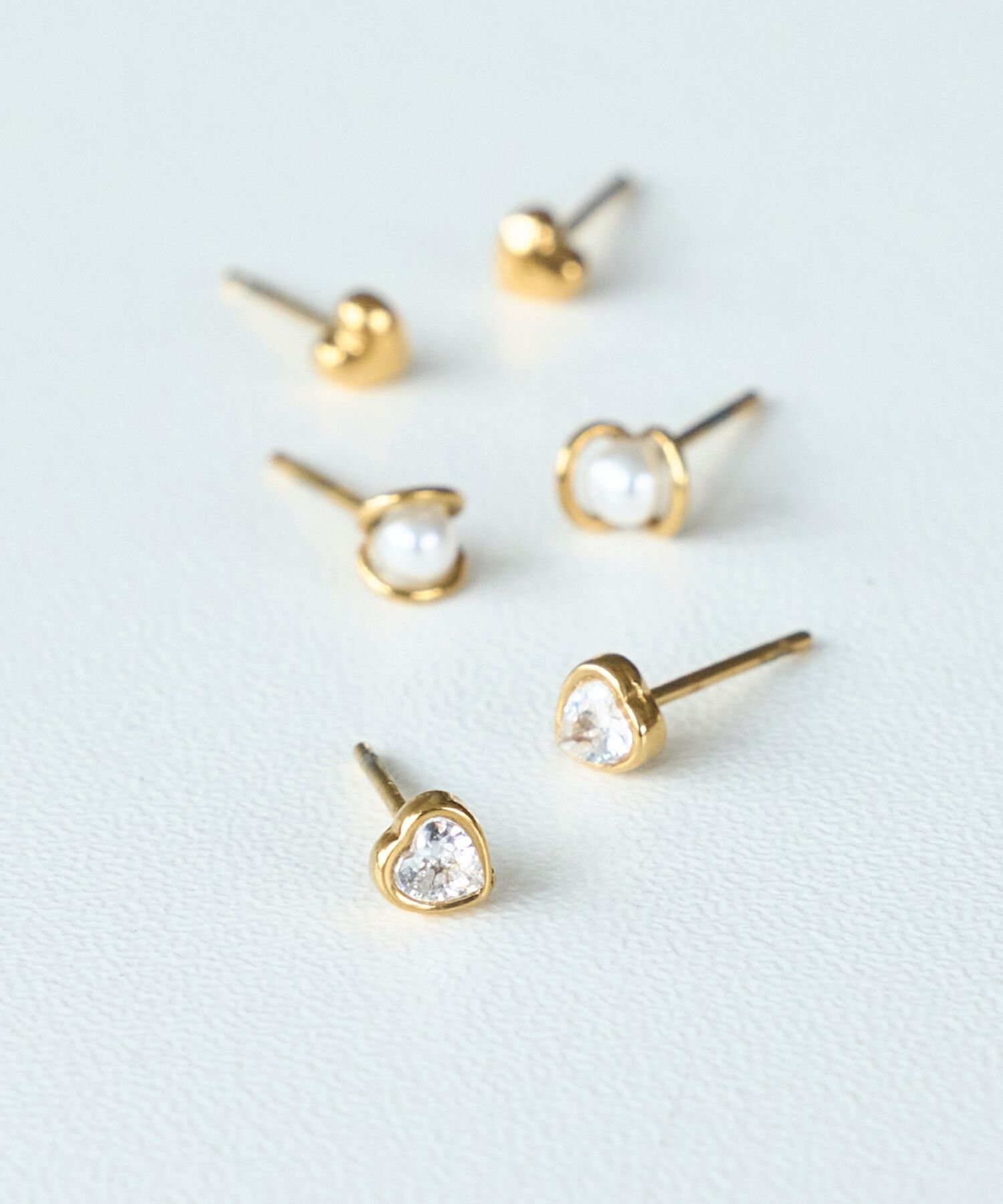 Phoebe「【金属アレルギー対応】プチメタルパールピアス/サージカルステンレス」|ピアス|