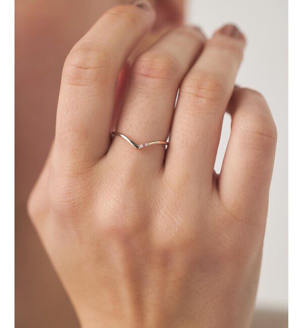 ete「[レイヤード] K10MPG ダイヤモンド リング」|リング|