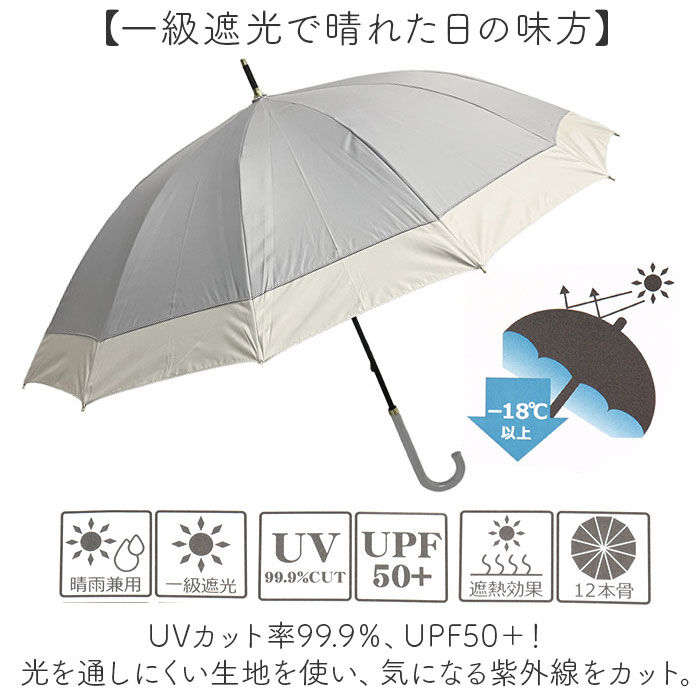 BACKYARD FAMILY「晴雨兼用傘 長傘 遮熱 レディース 通販 傘 晴雨兼用 一級遮光 日傘 雨傘 かさ カサ 55cm」|傘|
