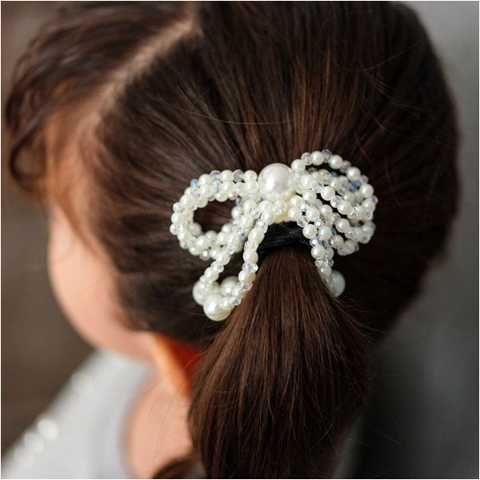 BACKYARD FAMILY「ヘアゴム リボン キッズ 通販 Rora ローラ きらめきパール 髪ゴム 髪飾り 髪どめ 髪留め」|その他|