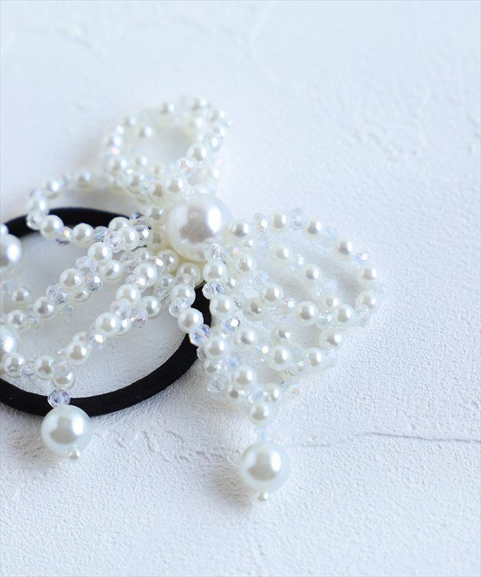 BACKYARD FAMILY「ヘアゴム リボン キッズ 通販 Rora ローラ きらめきパール 髪ゴム 髪飾り 髪どめ 髪留め」|その他|