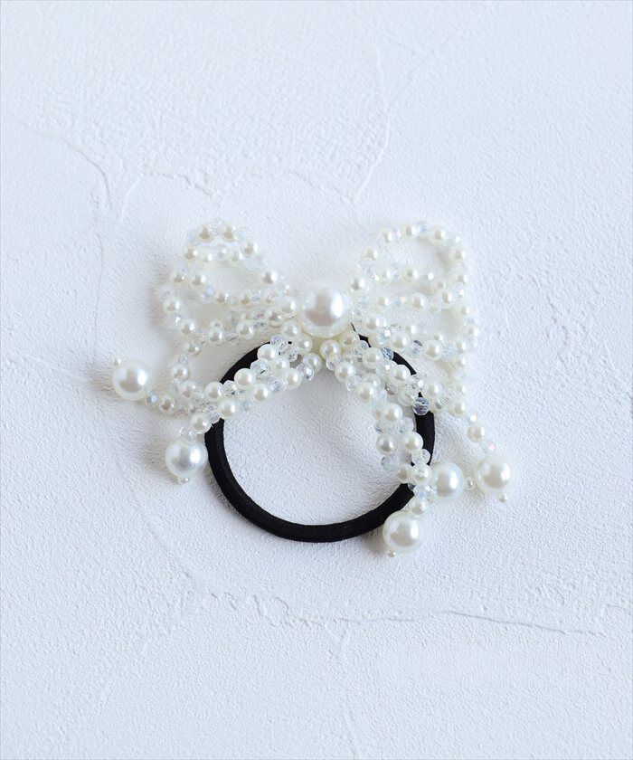 BACKYARD FAMILY「ヘアゴム リボン キッズ 通販 Rora ローラ きらめきパール 髪ゴム 髪飾り 髪どめ 髪留め」|その他|