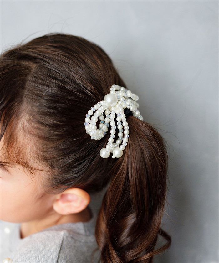 BACKYARD FAMILY「ヘアゴム リボン キッズ 通販 Rora ローラ きらめきパール 髪ゴム 髪飾り 髪どめ 髪留め」|その他|