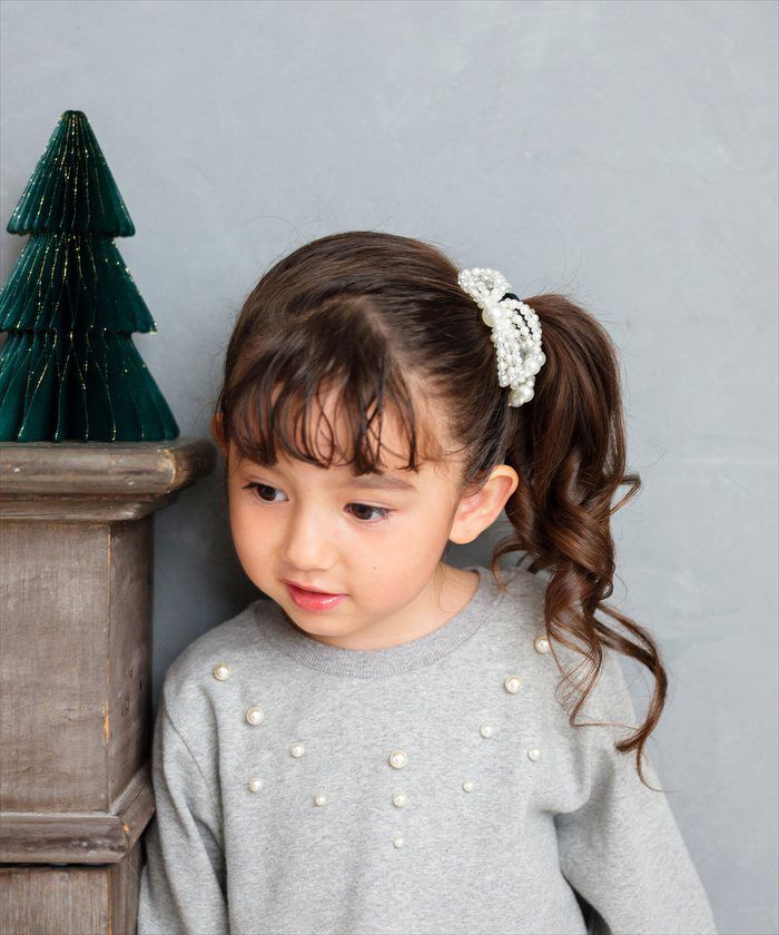 BACKYARD FAMILY「ヘアゴム リボン キッズ 通販 Rora ローラ きらめきパール 髪ゴム 髪飾り 髪どめ 髪留め」|その他|