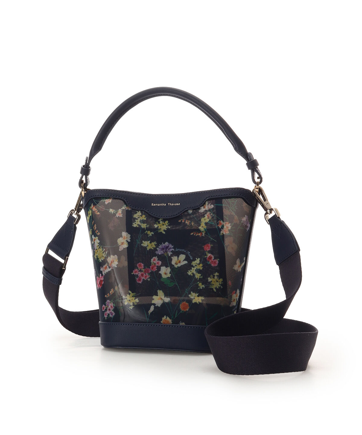 Samantha Thavasa「フラワーモチーフチュール ワンハンドルバッグ」|ハンドバッグ|