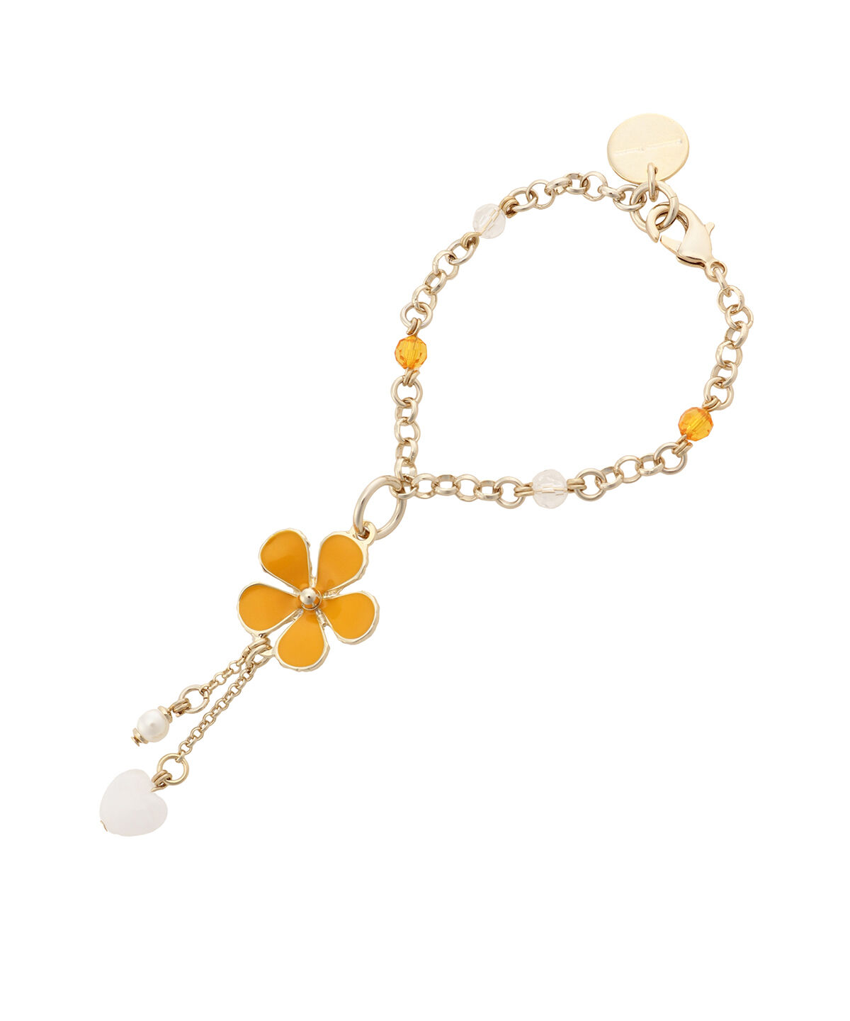 Samantha Thavasa「フラワービジューバッグチャーム」|チャーム・キーホルダー|オレンジ