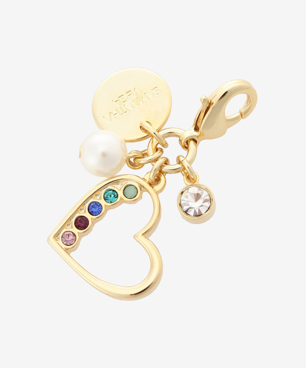 Samantha Vega「パールハートファスナーチャーム」|チャーム・キーホルダー|Emeraldｸﾞﾘｰﾝ