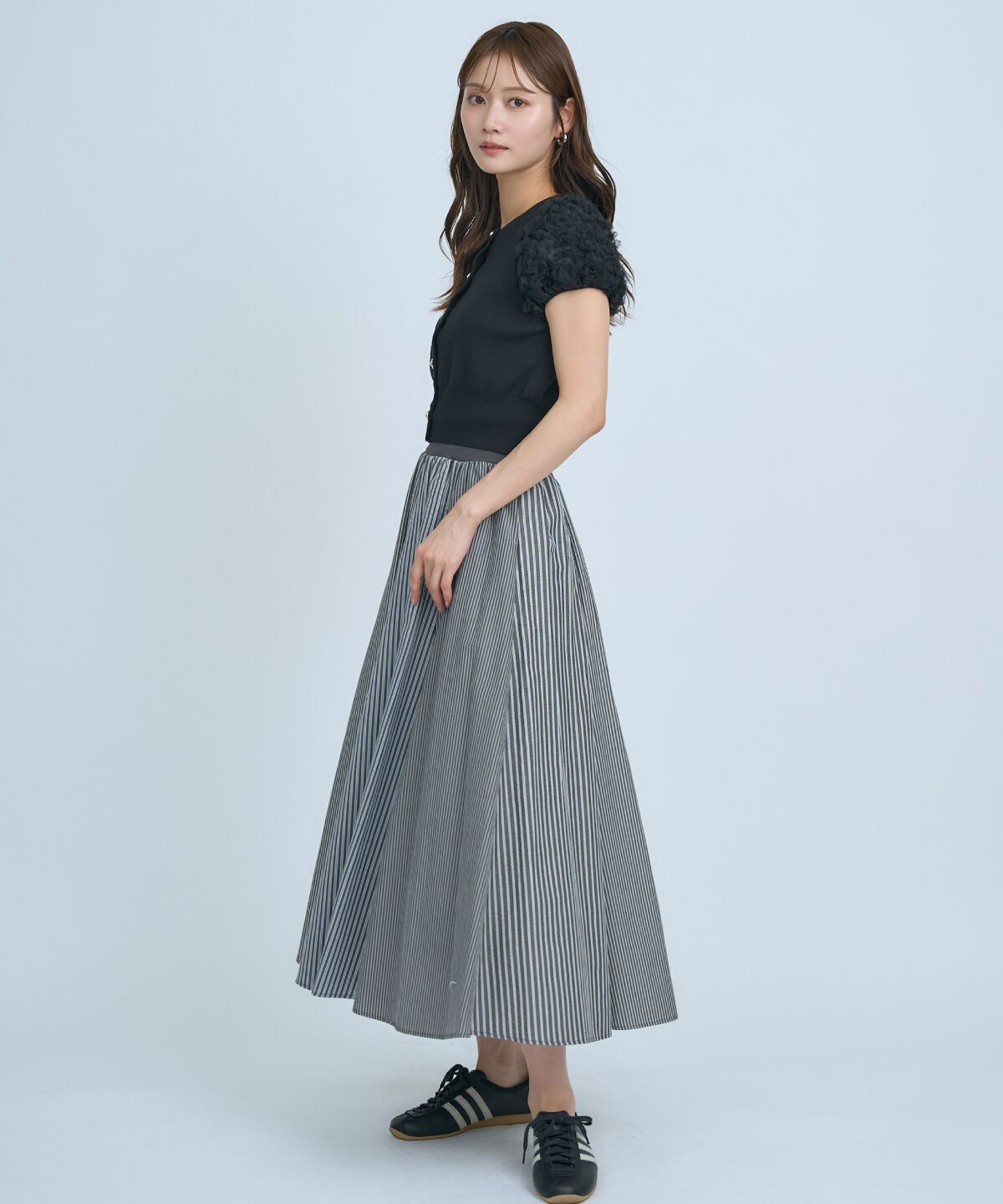 アンドクチュール「フラワーチュールスリーブカーディガン」|カーディガン|