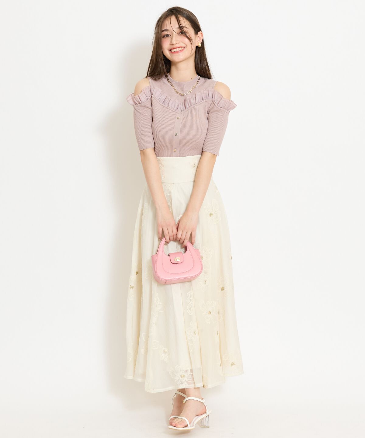 WILLSELECTION「フリルレイヤードリブニット」|ニット・セーター|