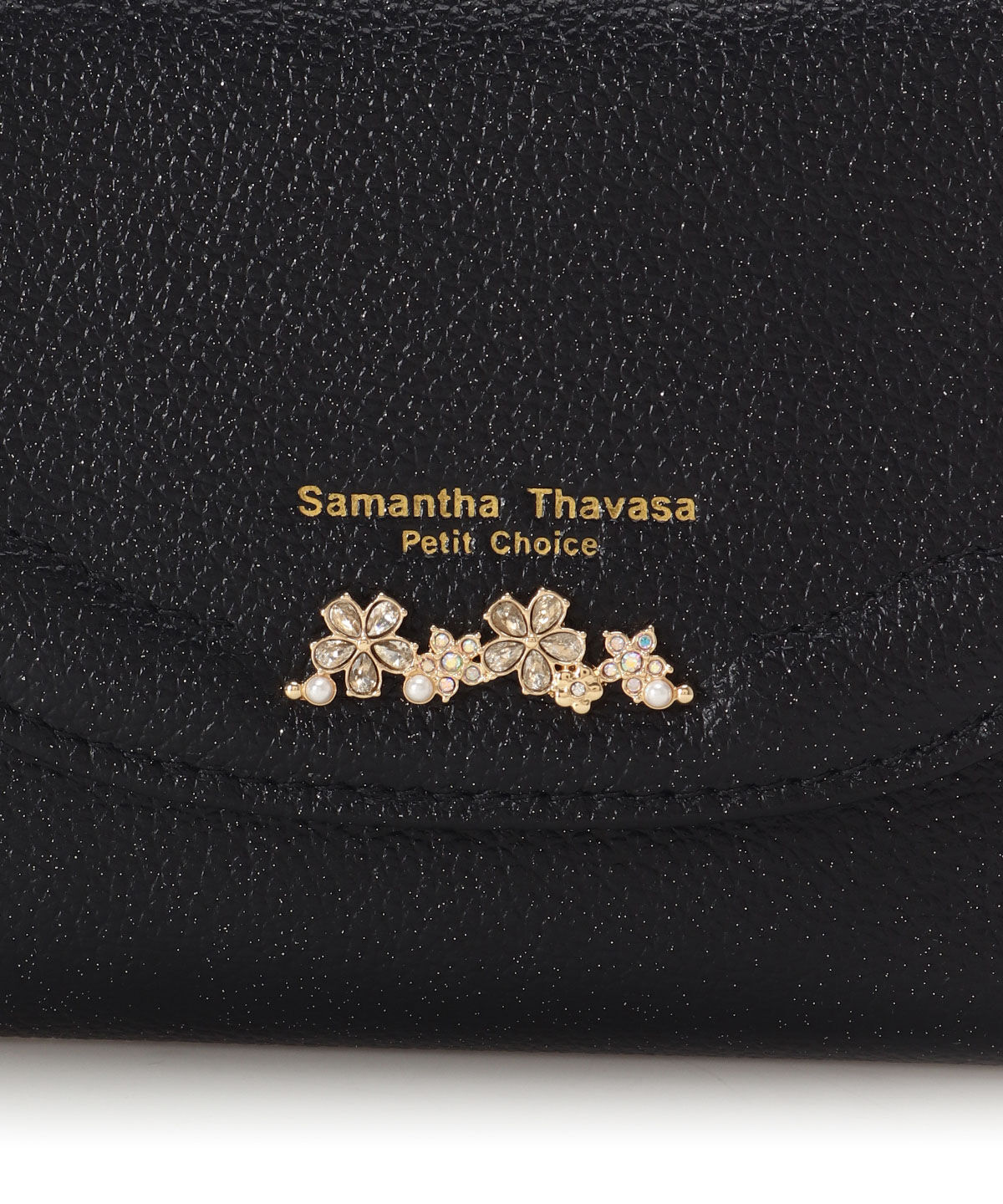 Samantha Thavasa Petit Choice「ラメフラワービジュー 折財布」|財布|