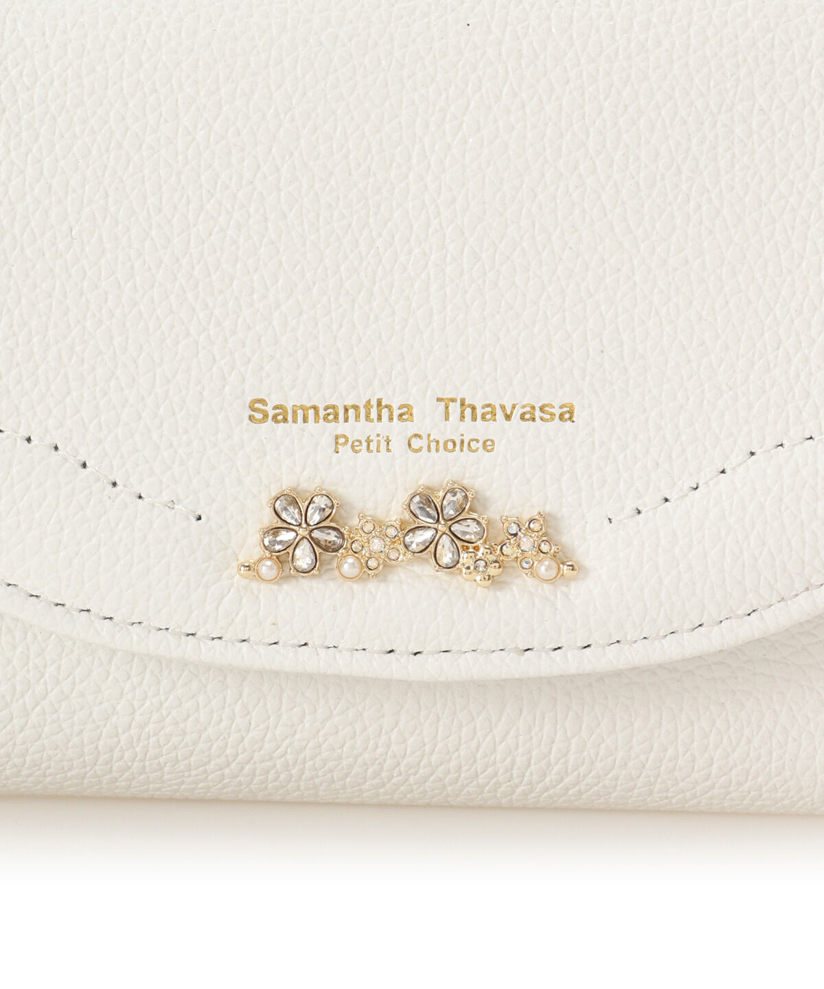 Samantha Thavasa Petit Choice「ラメフラワービジュー 折財布」|財布|