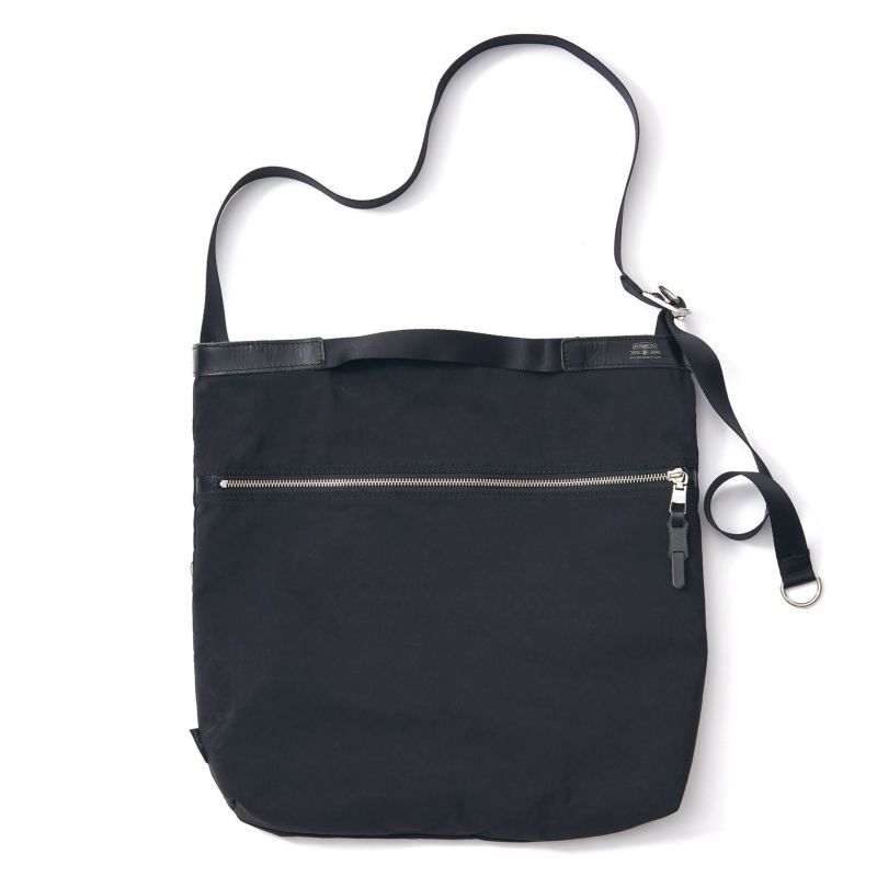 AS2OV「AS2OV / アッソブ SHRINK NYLON SACOCHE (L)」|ショルダー・メッセンジャー|ブラック