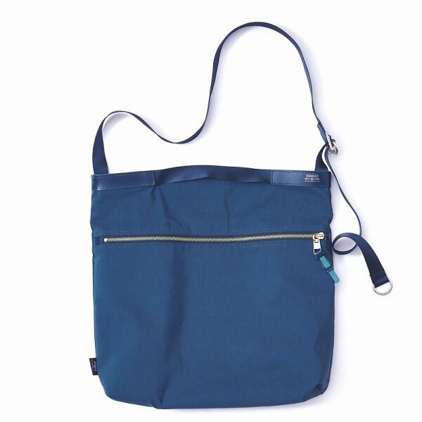 AS2OV「AS2OV / アッソブ SHRINK NYLON SACOCHE (L)」|ショルダー・メッセンジャー|ネイビー