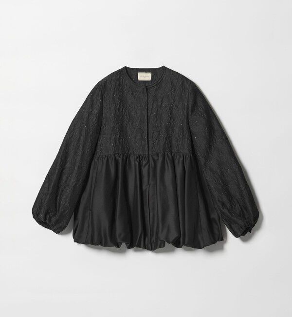 UNITED ARROWS「GISHA 2トーン ジャガード ジャケット」|ノーカラージャケット|