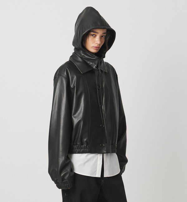 AEWEN MATOPH「＜AEWEN MATOPH＞フードラムレザーブルゾン ‐2WAY‐」|その他|