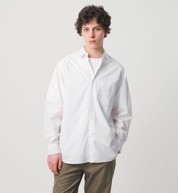 UNITED ARROWS「カリビアーナミルズ ポプリン レギュラーカラーシャツ」|シャツ・ブラウス|WHITE