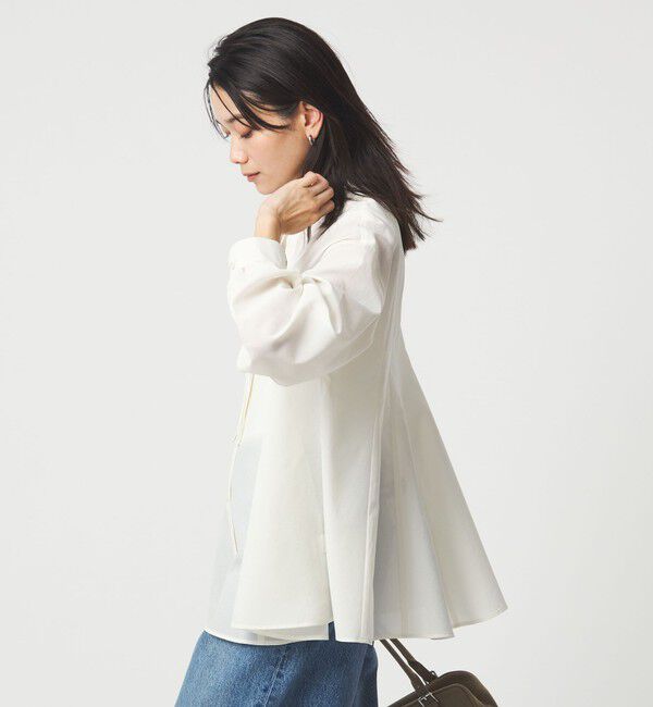 UNITED ARROWS green label relaxing「［size SHORTあり］ミルフィーユ フレア ブラウス」|シャツ・ブラウス|