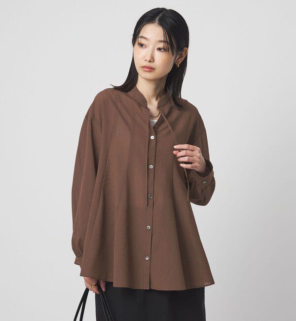 UNITED ARROWS green label relaxing「［size SHORTあり］ミルフィーユ フレア ブラウス」|シャツ・ブラウス|