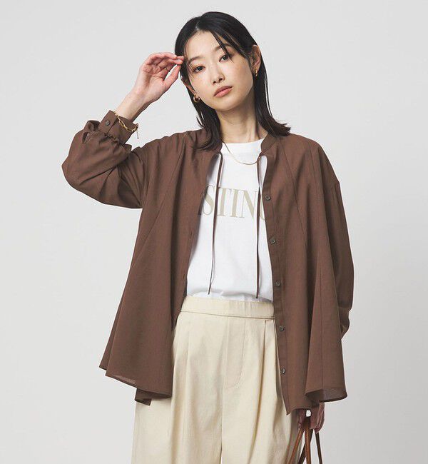 UNITED ARROWS green label relaxing「［size SHORTあり］ミルフィーユ フレア ブラウス」|シャツ・ブラウス|