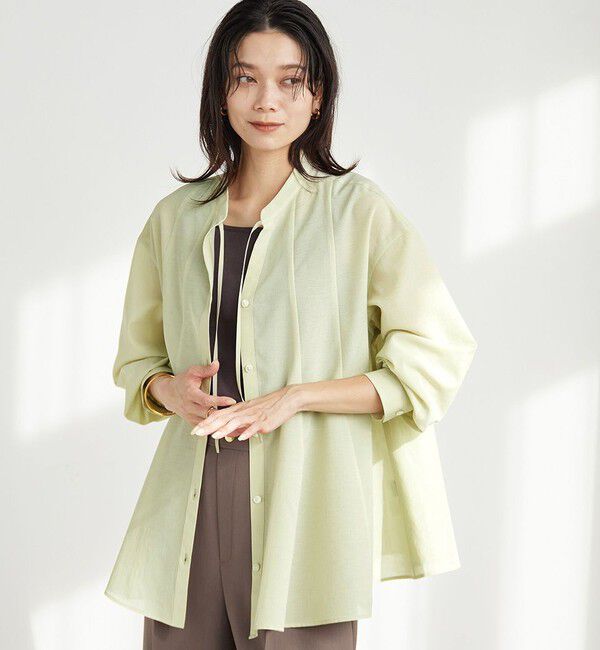 UNITED ARROWS green label relaxing「［size SHORTあり］ミルフィーユ フレア ブラウス」|シャツ・ブラウス|