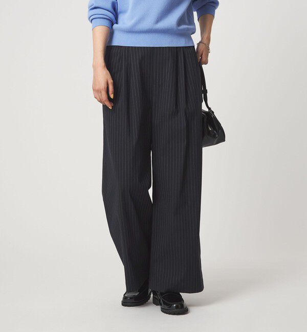 UNITED ARROWS green label relaxing「［size SHORT/TALLあり］オルマイ LI/MIX ワイド パンツ」|その他|NAVY