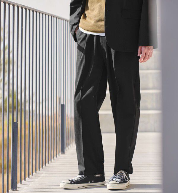 UNITED ARROWS green label relaxing「FREELITCH オルマイ ワイド W3 イージーパンツ -2WAYストレッチ・吸水速乾-」|その他|BLACK