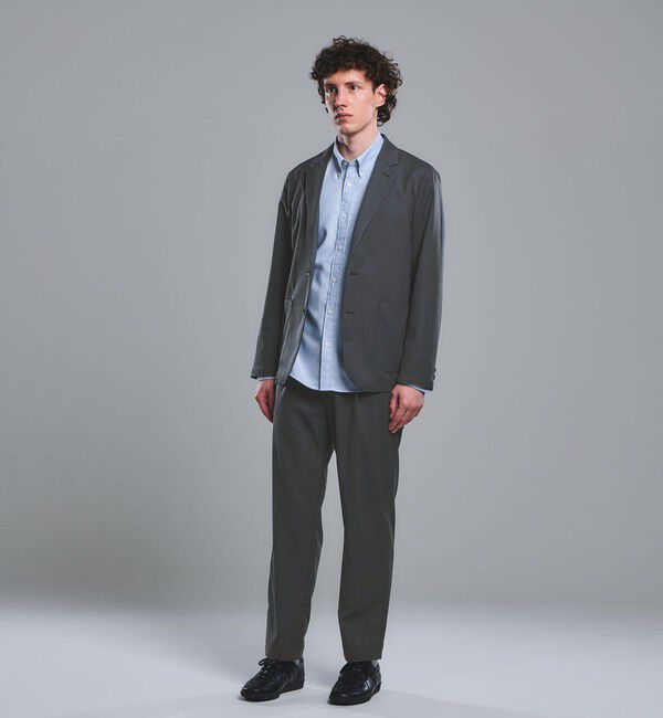 UNITED ARROWS green label relaxing「DICROS ポリエステル ツイル 1プリーツ W2 ユーティリティパンツ -ストレッチ・撥水-」|チノ|