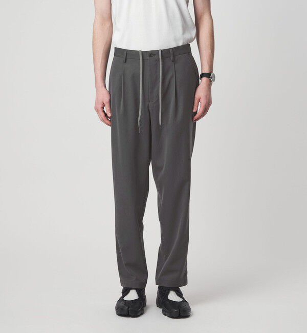UNITED ARROWS green label relaxing「DICROS ポリエステル ツイル 1プリーツ W2 ユーティリティパンツ -ストレッチ・撥水-」|チノ|