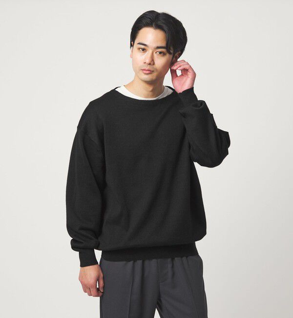 UNITED ARROWS green label relaxing「FINE BASIC ラミー ボートネック ニット」|ニット・セーター|