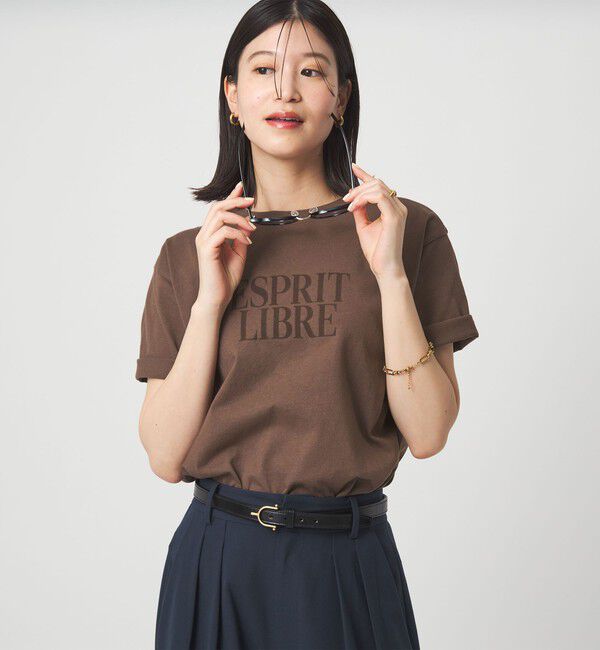 UNITED ARROWS green label relaxing「【WEB限定】＜at ease＞フロッキープリント カットソー」|Tシャツ・カットソー|