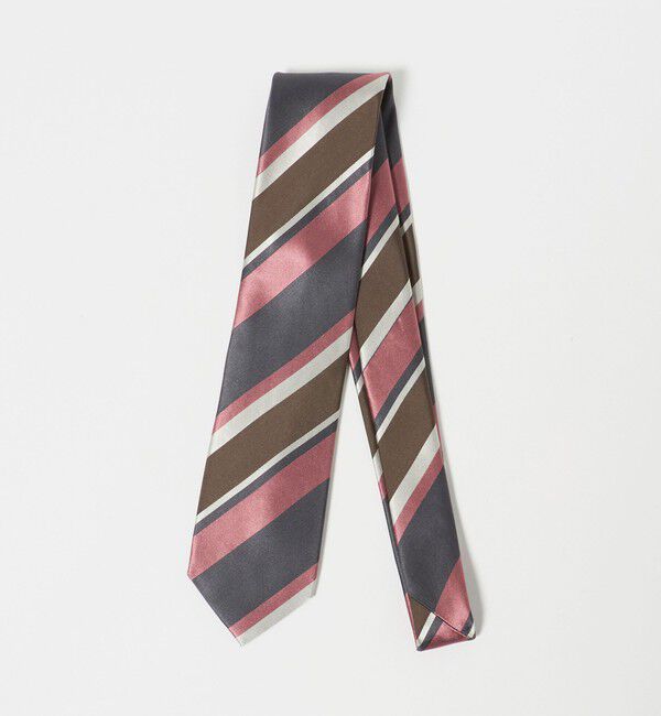 UNITED ARROWS green label relaxing「GLR シルク4 8.0cm ストライプ2 ネクタイ」|ネクタイ・蝶ネクタイ|PINK