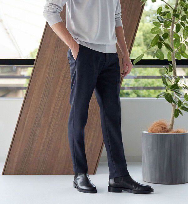 BEAUTY&YOUTH UNITED ARROWS「【WEB限定 WARDROBE SMART】LANATEC シャンブレー ノープリーツ パンツ」|スラックス|