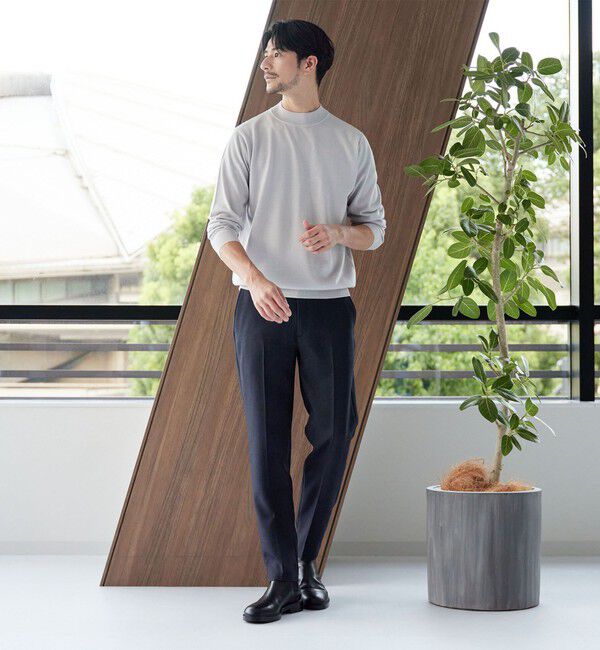 BEAUTY&YOUTH UNITED ARROWS「【WEB限定 WARDROBE SMART】LANATEC シャンブレー ノープリーツ パンツ」|スラックス|