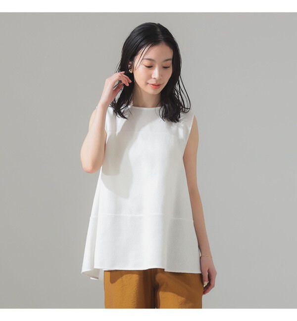 Demi-Luxe BEAMS 「ラッセルメッシュ ノースリーブ プルオーバー」|Tシャツ・カットソー|