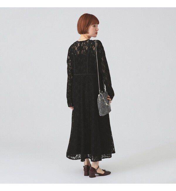 Ray BEAMS 「レース キーネック ワンピース」|ワンピース|