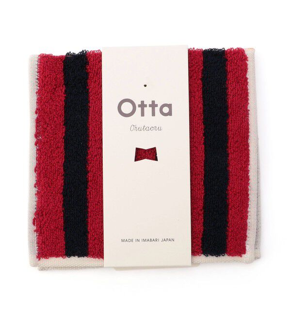 SHIPS「otta: ハンドタオル」|ハンカチ|ワインレッド