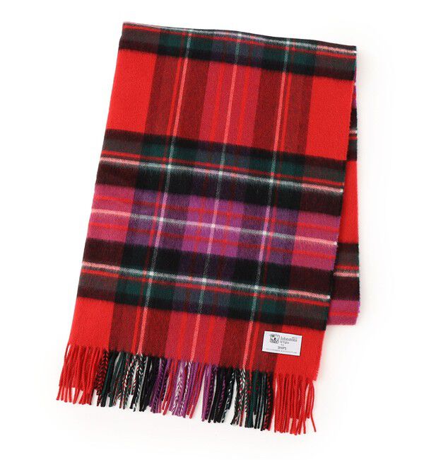 SHIPS for women「【SHIPS別注】JOHNSTONS:カシミヤチェックストール」|ストール|