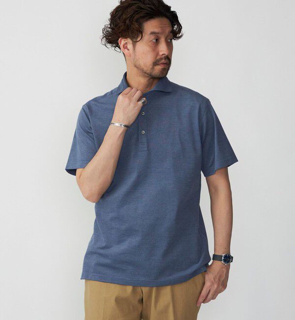 SHIPS「SHIPS：ALBINI 32ゲージ カノコ無地 ポロシャツ」|ポロシャツ|