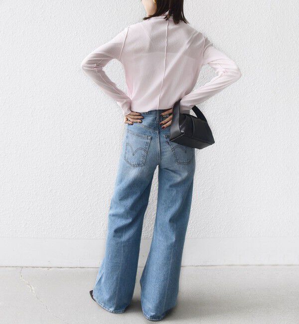 SHIPS for women「〈手洗い可能〉ドライタッチ リブ タートル」|Tシャツ・カットソー|