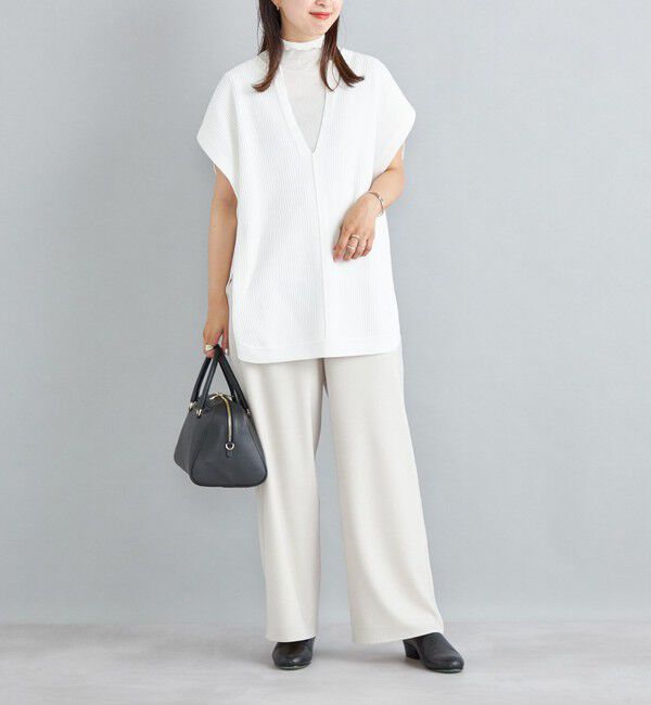 SHIPS for women「〈手洗い可能〉裾ラウンドVネックベスト◇」|ベスト・ジレ|