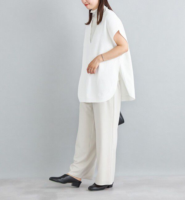 SHIPS for women「〈手洗い可能〉裾ラウンドVネックベスト◇」|ベスト・ジレ|