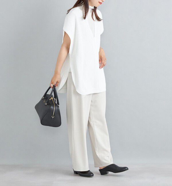 SHIPS for women「〈手洗い可能〉裾ラウンドVネックベスト◇」|ベスト・ジレ|