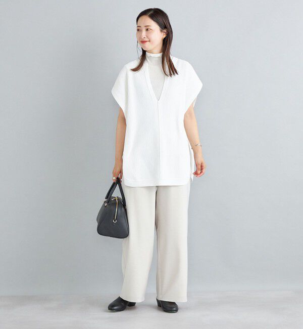 SHIPS for women「〈手洗い可能〉裾ラウンドVネックベスト◇」|ベスト・ジレ|